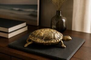 Vintage Peerage England Brass Turtle Match Safe